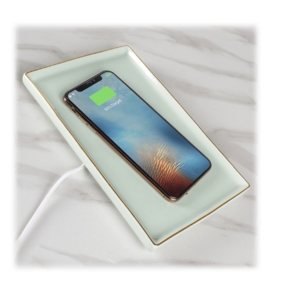 KATE SPADE "HELLO" THEMED AQUA CHARGING TRAY - Picture 3 of 3